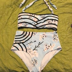 Women’s never worn CUPSHE high waist swim suit